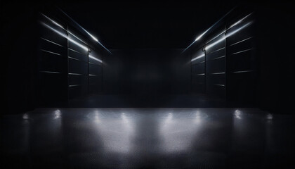 Black box for placing products and as a grid