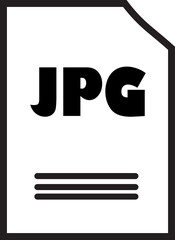 JPG File Icon: A clean, bold JPG file icon design. Perfect for websites, presentations, and software interfaces.  