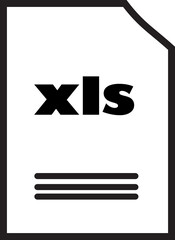 XLS File Icon: A simple, clean, and modern icon of an XLS file, perfect for representing data, spreadsheets, and information.  