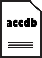 Accdb File Icon: A clean, simple icon representing an ACCDB file. Perfect for software, documentation, and database-related projects. 