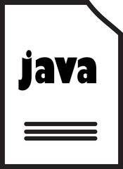 Java File Icon:  A clean, minimalist icon depicting a Java file. Perfect for software development, programming, and coding related projects.