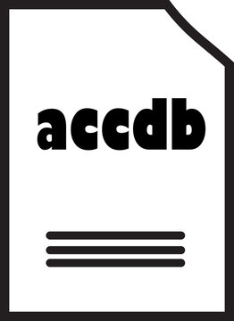Accdb File Icon: A clean, simple icon representing an ACCDB file. Perfect for software, documentation, and database-related projects. 