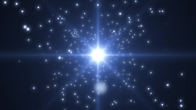 A divinely dazzling light. Abstract motion background Shimmering Glittering Particles. 