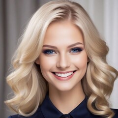 Naklejka premium hübsche junge blonde Frau