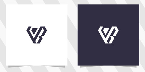 letter vb bv logo design vector