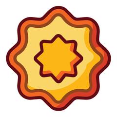 Cookie cutter vector icon, illustration on white background.