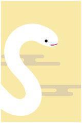 2025年巳年の年賀状テンプレート6の4