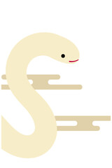 2025年巳年の年賀状テンプレート6の1