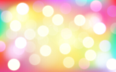 Obraz premium Vibrant Rainbow Bokeh. Colorful Light Burst with Soft Gradient Background, Background decoration