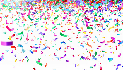 streamers and confetti background 