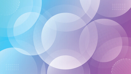 Abstract Blue Background With Circles. Blue And Purple Gradation Element. Modern Abstract Background. Template Use For Banner, Cover, Poster, Wallpaper, Design With Space For Text.
