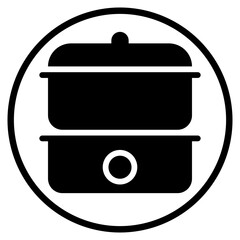 steamer glyph icon