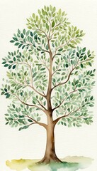 Fototapeta premium family tree illustration watercolor family tree heritage history dynasty old human relationships relative connection art abstract illustration design people tree branch concept generation eltern