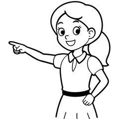-student-girl-pointing-finger-down-to-empty-space