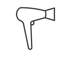 Hair dryer Line Icon vector fashion hairdryer of hairdresser to blow-dry and electric hair-dryer blower illustration. Barber styling appliance.