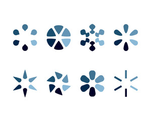 Collection Loading bar status icon. Vector illustration. Set of vector loaded icons. Download progress. Donload or Upload.