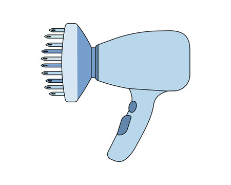 recommend clip art: Hair dryer Line Icon fashion hairdryer of hairdresser to blow-dry and electric hair-dryer blower. Barber styling appliance. Vector cartoon illustration