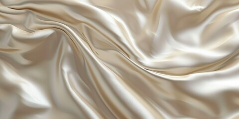 Obraz premium A close-up of smooth, flowing white silk fabric with delicate folds and glossy sheen