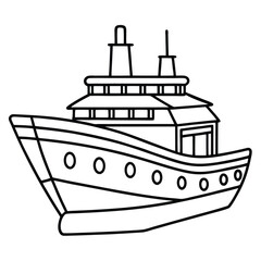 Ship vector silhouette 