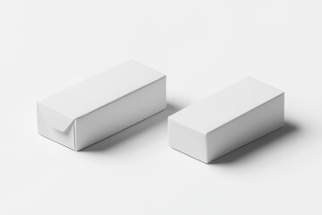 Packaging mockup on solid white background, single object