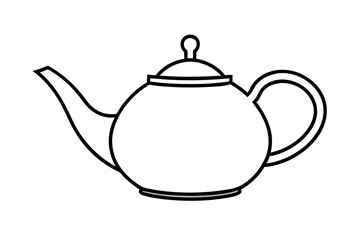 teapot vector silhouette icon, teapot illustration
