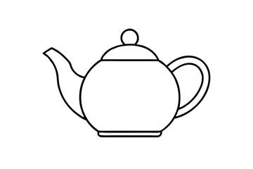 teapot vector silhouette icon, teapot illustration