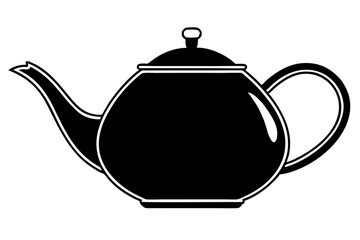 Obraz premium teapot vector silhouette icon, teapot illustration