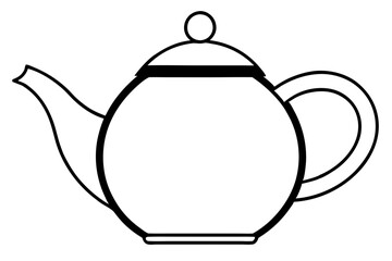 teapot vector silhouette icon, teapot illustration