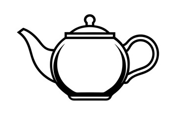 teapot vector silhouette icon, teapot illustration