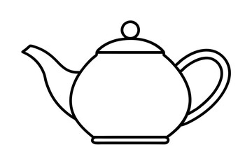 teapot vector silhouette icon, teapot illustration