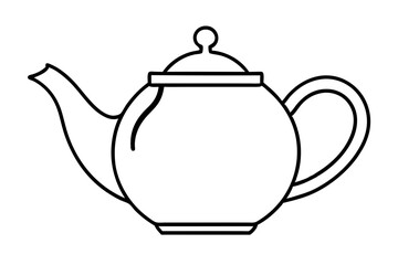 teapot vector silhouette icon, teapot illustration