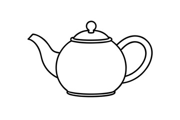 teapot vector silhouette icon, teapot illustration