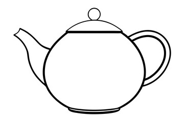 teapot vector silhouette icon, teapot illustration