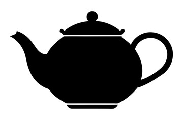 teapot vector silhouette icon, teapot illustration