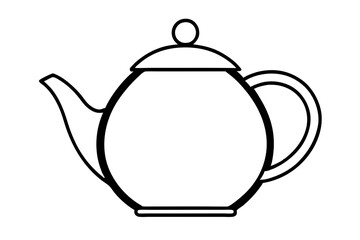 teapot vector silhouette icon, teapot illustration