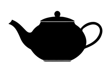 teapot vector silhouette icon, teapot illustration