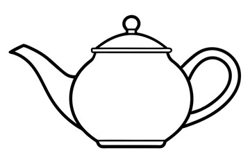 teapot vector silhouette icon, teapot illustration