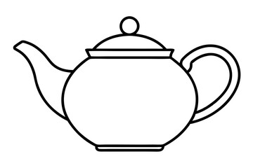 teapot vector silhouette icon, teapot illustration