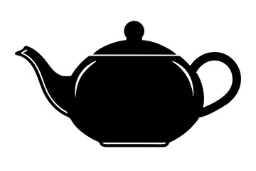 teapot vector silhouette icon, teapot illustration