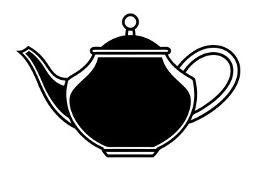 teapot vector silhouette icon, teapot illustration