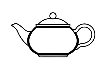 teapot vector silhouette icon, teapot illustration