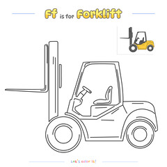 Coloring Page Forklift