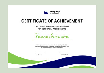 Certificate of achievement template design