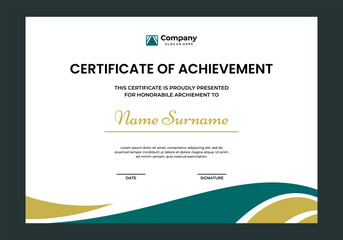 Certificate of achievement template design