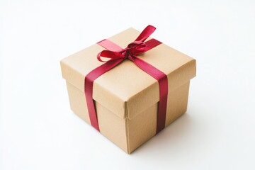 Fototapeta premium Subscription gift box on solid white background, single object