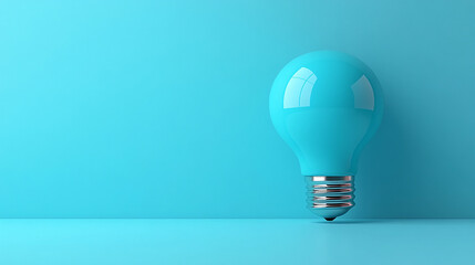 glowing light bulb, symbolizing creativity, inspiration, and enlightenment. The soft glow radiates ideas and innovation, representing the power of imagination and potential