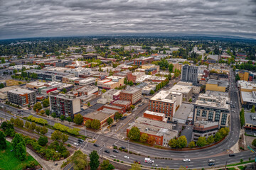 Obraz premium Aerial View of Salem, Oregon during Summer