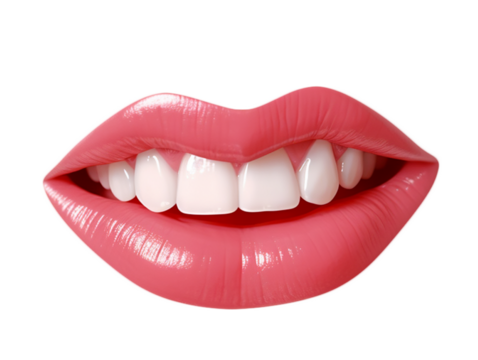 smiling mouth with lips