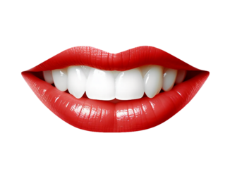 smiling mouth with lips