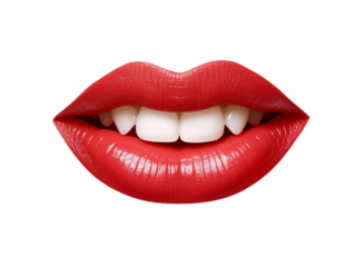 smiling mouth with lips